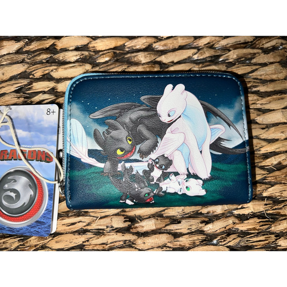 Loungefly How To Train Your Dragon Toothless Light Fury Babies Backpack Wallet - Picture 8 of 9